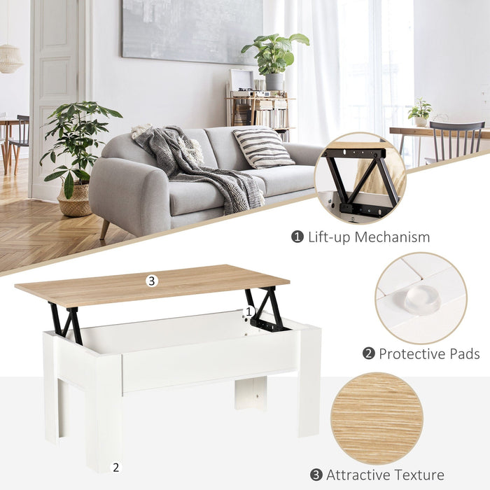 Lift Top Storage Coffee Table for Living Room
