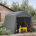 Heavy Duty Garden Storage Tent - 2.8 x 2.4 x 2.4m, Dark Grey Outsunny