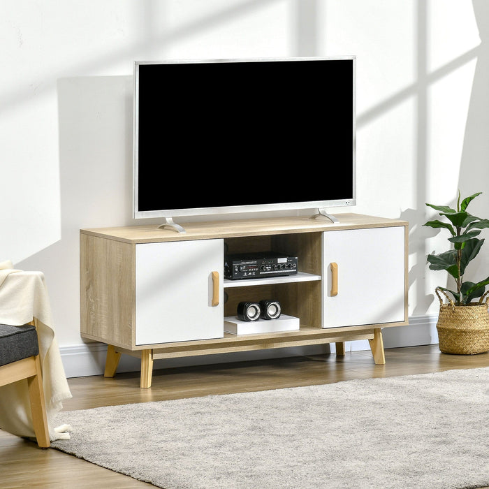 Modern TV Cabinet for 55" TVs, Natural, Storage