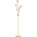 HOMCOM Crystal Floor Lamps for Living Room Bedroom with 5 Light, Modern Upright Standing Lamp, 34x25x156cm, Gold Tone Homcom