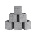 Songmics Fabric Boxes For Cube Storage Set of 6 Grey Songmics