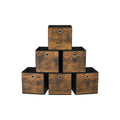 Songmics Industrial Fabric Boxes for Cube Storage Set of 6, 26x26x28cm Songmics