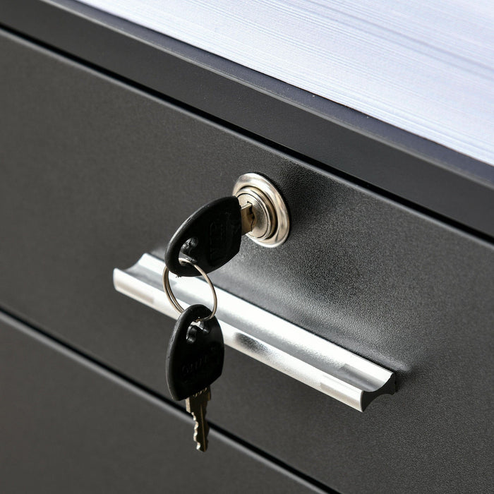 Mobile File Cabinet 39.5x40x60cm Black