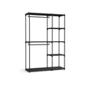 Portable Wardrobe Closets Black Songmics