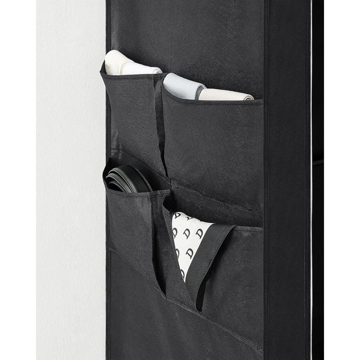 Portable Wardrobe With Cover Black