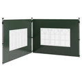Outsunny Gazebo Side Panels, Sides Replacement with Window for 3x3(m) or 3x4m Pop Up Gazebo, 2 Pack, Green Outsunny