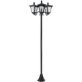Solar Garden Lamp Post, IP44, Black Outsunny
