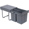 Pull Out Kitchen Bin, Soft Close, 40L, Grey Homcom