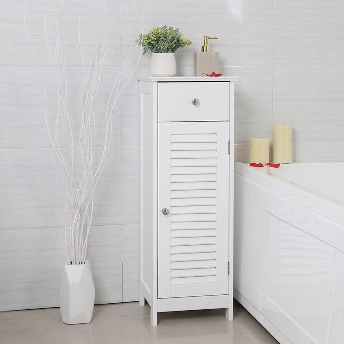 Vasagle White Freestanding Bathroom Floor Cabinet