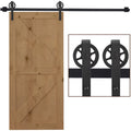 6.6FT Industrial Steel Sliding Door Kit Homcom