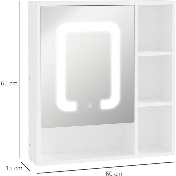 Bathroom Mirror Cabinet With Lights, Dimmable Touch Switch