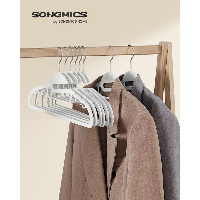 Songmics Non Slip Coat Hangers, White (Pack of 20)