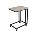 Vasagle Side Table With Wheels Ivory Black