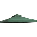 3x3m Gazebo Top Cover, Double Tier, Dark Green Outsunny