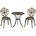 3pc Cast Aluminium Bistro Set Outsunny