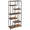 Vasagle Geometric Industrial Bookcase - 6-Tier Standing Shelf