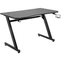 Steel Frame Gaming Desk with Cup Holder & Cable Organiser Homcom