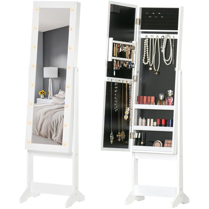 LED Mirrored Jewellery Cabinet