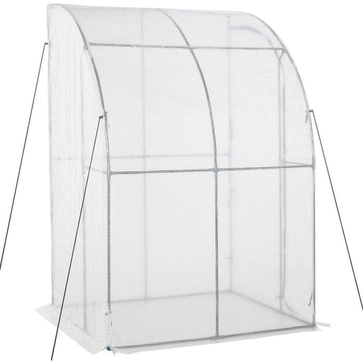 Walk In Lean To Greenhouse White