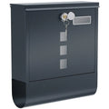 Grey Lockable Wall Mounted Postbox by Songmics SONGMICS