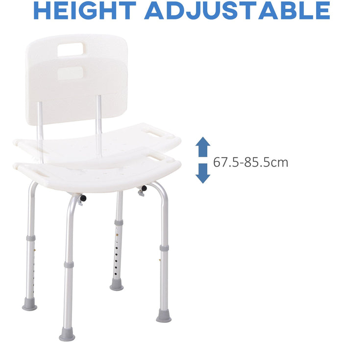 Bath Chair Shower Stool With Adjustable Height