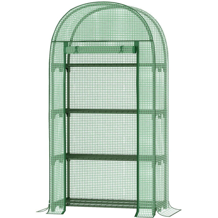 Portable Mini Greenhouse, 80x49x160cm, Green