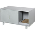 Nightstand Cat Litter Box Enclosure - Grey Pawhut