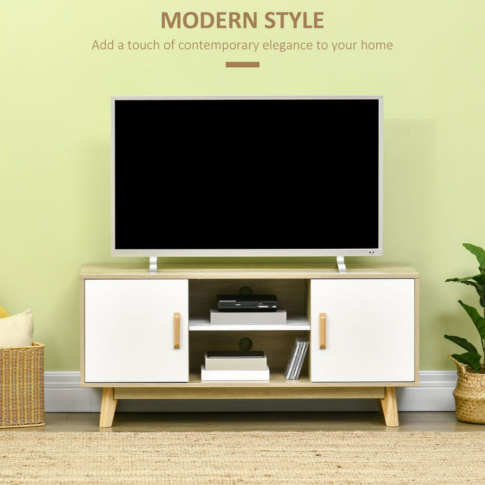 Modern TV Cabinet for 55" TVs, Natural, Storage