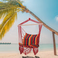 Colourful Striped Hammock Chair Swing, Indoor/Outdoor Outsunny