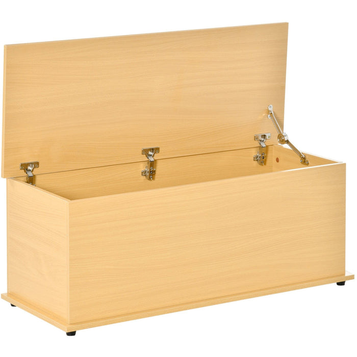 Wooden Storage Box, Toy Chest, Bench Seat, Burlywood