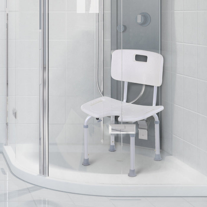 Shower Seat With Legs, Non Slip Feet, Adjustable Legs