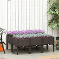 6pc Raised Garden Boxes With Legs Outsunny