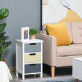 3 Drawer Storage Tower, Wood Top, Bedroom/Nursery/Hallway Homcom