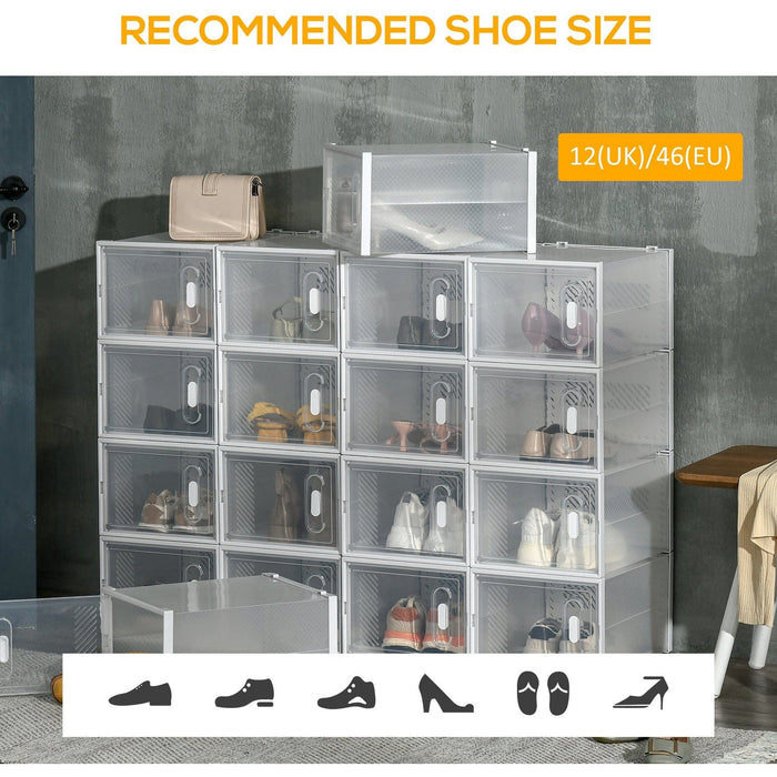 Portable Shoe Storage Cabinet, Holds 18 Pairs, Up To Size 12