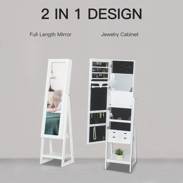 LED Jewellery Cabinet Mirror