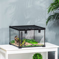 Glass Reptile Terrarium With Thermometer, 30x30x20 cm Pawhut