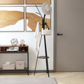 Stylish Coat Rack Stand, 9 Hooks, 1 Shelf, 180cm Homcom