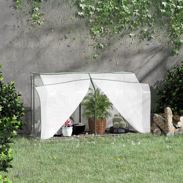 Mini Tunnel Greenhouse, 120x45x70cm, White