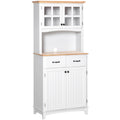 Modern Kitchen Cupboard, 2 Drawers, White Homcom