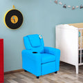 Childs Recliner Chair with Cup Holder - Blue Homcom