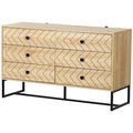Zigzag 6-Drawer Chest of Drawers Homcom