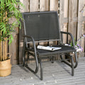 Outdoor Gliding Chair, Dark Grey/Black Outsunny