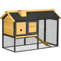 Outdoor Rabbit Hutch with Run (120x55.5x80cm) Pawhut
