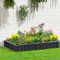 DIY Large Raised Metal Garden Beds, 258x90 cm Outsunny