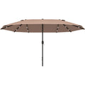 4.4m Double Sided LED Garden Parasol - Patio Sun Shade Outsunny