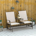 Garden Love Seat Outsunny