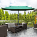 4.6m Double Sided Parasol With Crank Handle, Cross Base Outsunny