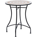 Mosaic Round Garden Table, 60cm Outsunny