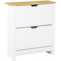 Shoe Storage Cabinet, 4 Shelves 2 Drawers - Modern Unit Homcom