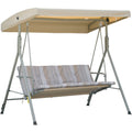 3 Seat Garden Swing Chair With Canopy Outsunny